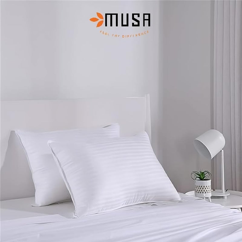 MUSA HOME King Pillows for Sleeping - Set of 2 Luxury Down Alternative Bed Pillows (50x80 cm) - Image 3