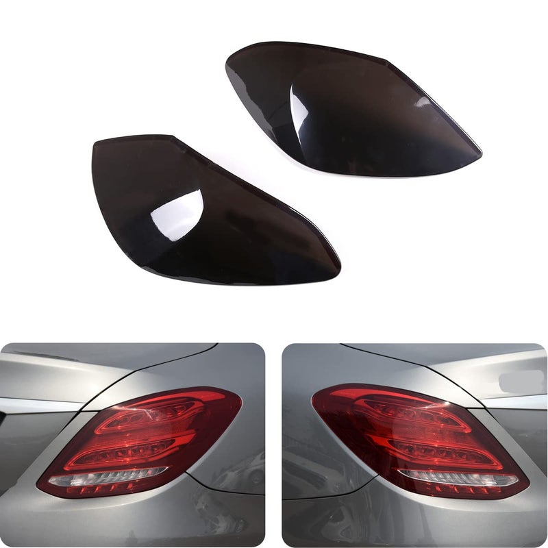 ABS Car Rear Lamp Smoked Tinted Tail Light Cover Compatible for MercedesBenz CClass GLC W205 C180 20152021 Accessories Shade Brake Indicator Light Reversing Lamp Protection Transparent grey