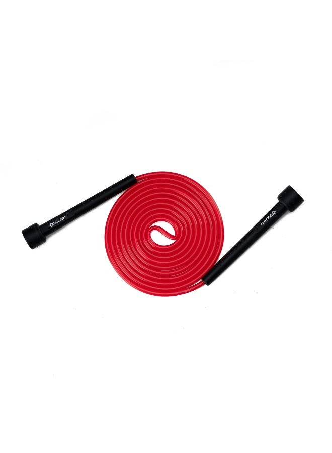 SOLPRO SKP056 Jump Rope for Men, Women & Kids|Lightweight, Adjustable Length, TangleFree|Handles, Durable Design|Ideal for Speed Training, Agility, Cardio, Fitness, Home & Gym Workouts (Black/Red) - Image 1