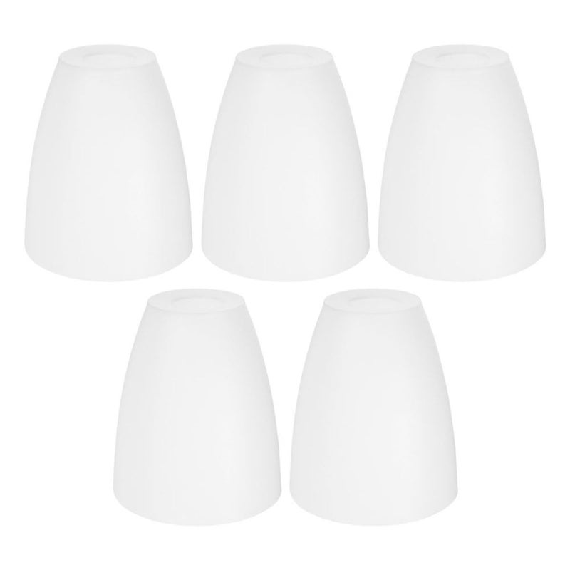 5Pcs White Plastic Lamp Shades Flat Mouth Diffuser Covers for Floor Desk Lamps Home Decor - Image 2