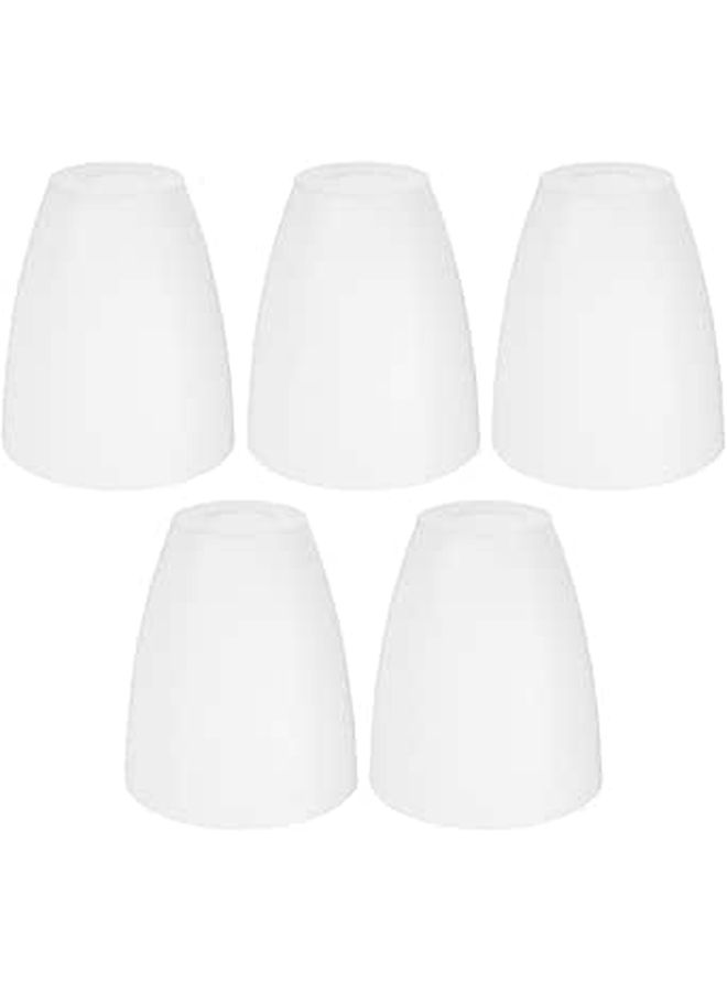 5Pcs White Plastic Lamp Shades Flat Mouth Diffuser Covers for Floor Desk Lamps Home Decor - Image 1