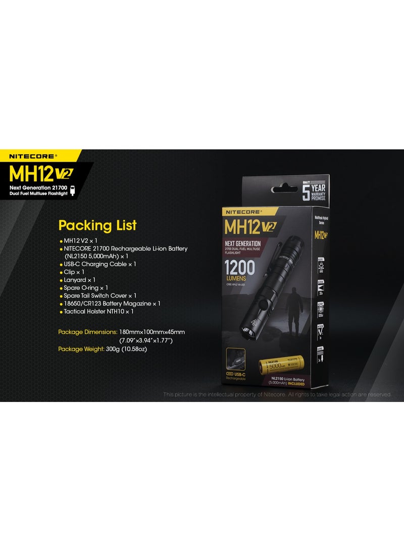 Nitecore MH12 V2 Flashlight - Image 2