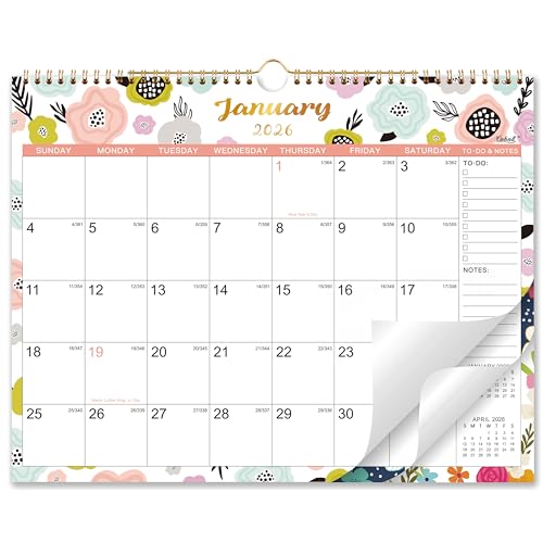 Coboll 2026 Wall Calendar - 2026 Calendar from Jan. 2026 to Dec. 2026, 14.75‘’ x 11.5‘’, Monthly Calendar 2026 with Hanging Hole, Large Blocks - Image 1