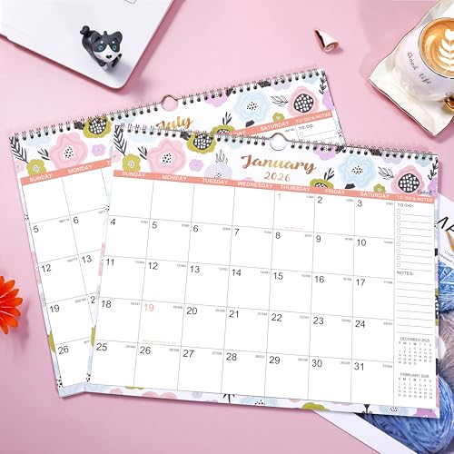 Coboll 2026 Wall Calendar - 2026 Calendar from Jan. 2026 to Dec. 2026, 14.75‘’ x 11.5‘’, Monthly Calendar 2026 with Hanging Hole, Large Blocks - Image 2