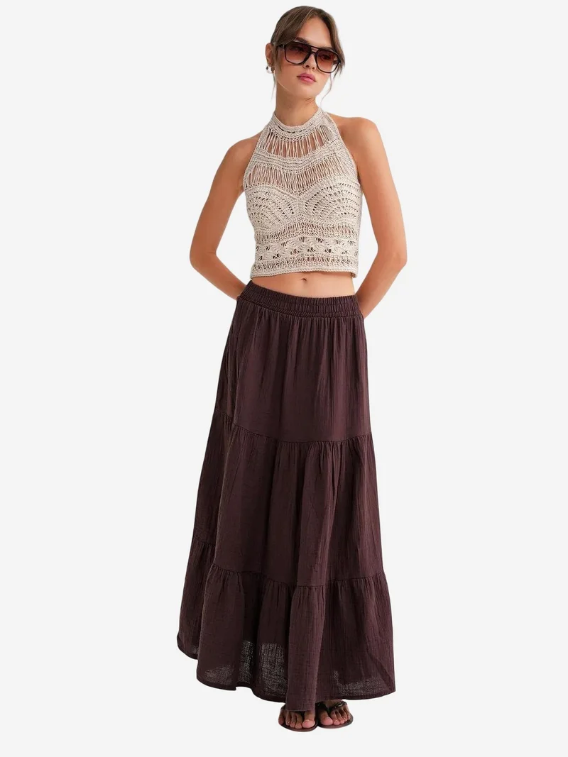 MixRay Mixray Maxi Cotton Skirt