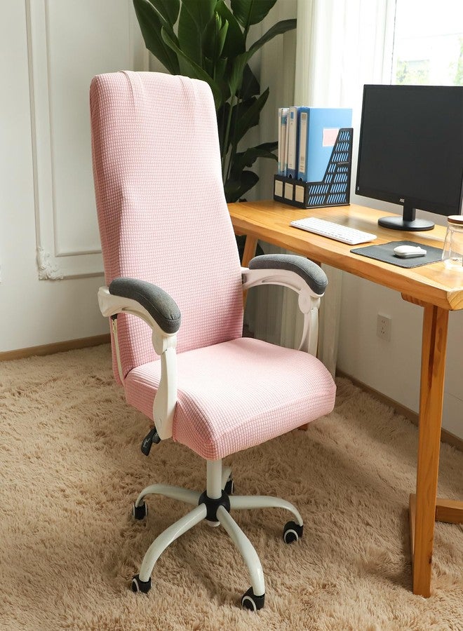 FORCHEER Large Office Chair Covers Stretchable XL Office Chair Cover, Big and Tall Computer Chair Covers (Large,Pink) - Image 2