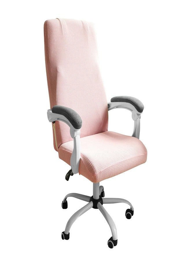 FORCHEER Large Office Chair Covers Stretchable XL Office Chair Cover, Big and Tall Computer Chair Covers (Large,Pink) - Image 1