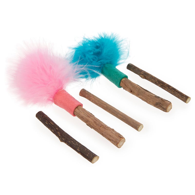 SmartyKat (5 Count Silly Silver Stix Natural Silvervine Cat Toys - Blue/Pink, One Size - Image 4