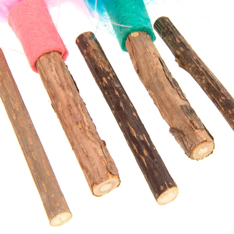 SmartyKat (5 Count Silly Silver Stix Natural Silvervine Cat Toys - Blue/Pink, One Size - Image 5