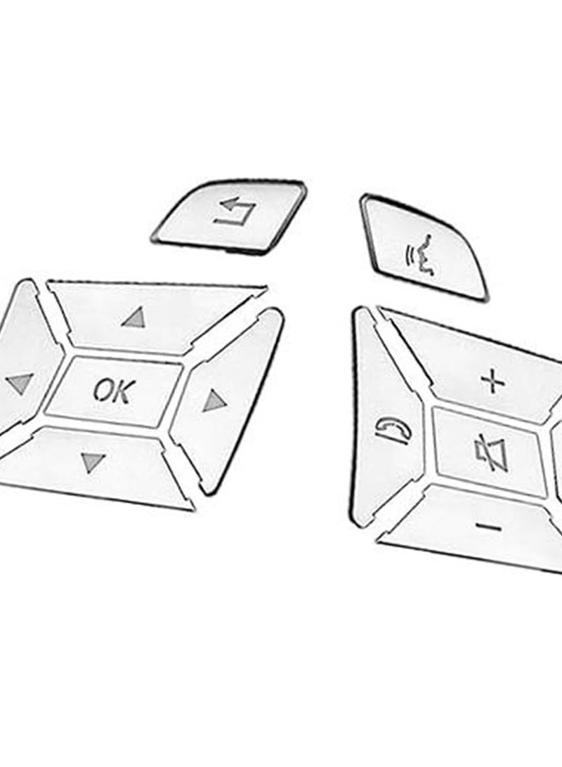 Button Sticker, for Mercedes, for Benz, for W176 W246 W212 W204 Steering Wheel Multimedia Volume Switch Button Trim Cover Sticker Steering Wheel Button Kit - Image 2