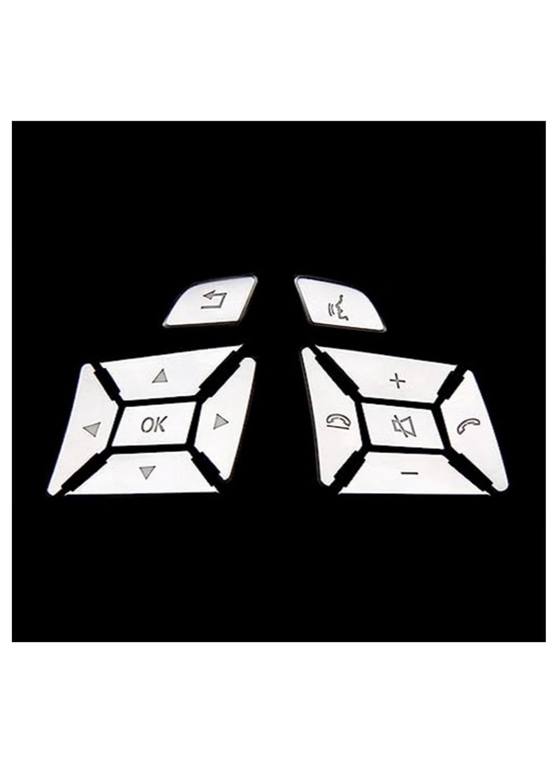Button Sticker, for Mercedes, for Benz, for W176 W246 W212 W204 Steering Wheel Multimedia Volume Switch Button Trim Cover Sticker Steering Wheel Button Kit - Image 1