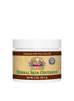 Montana Emu Ranch Montana Emu Ranch - Herbal Skin Ointment - 2 Ounce Jar - for Pet and Livestock - Made with Pure Emu Oil 