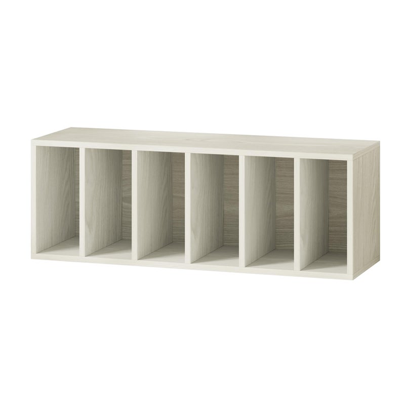 IOTXY DIY Modular Cube Bookcase - CubeXY Customizable Stackable Expandable Basic Shelving Units, 6-Cube Wooden Open Bookshelf with Removable Shelves for Books Organizer, Oak - Image 1