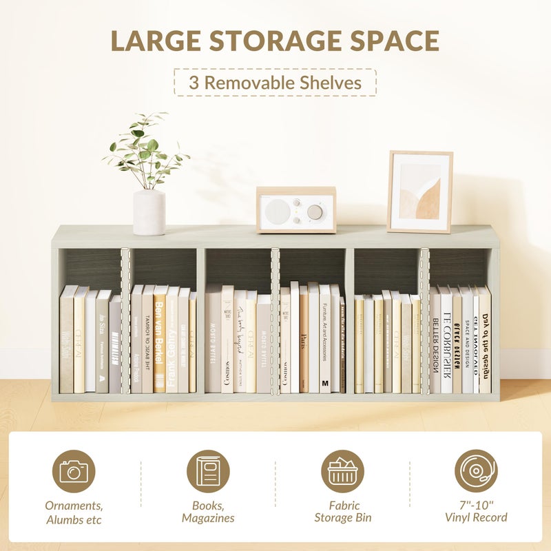 IOTXY DIY Modular Cube Bookcase - CubeXY Customizable Stackable Expandable Basic Shelving Units, 6-Cube Wooden Open Bookshelf with Removable Shelves for Books Organizer, Oak - Image 4