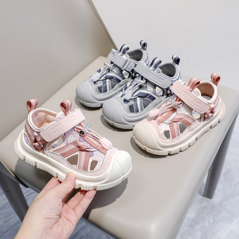 Summer Boys' Sandals, Kidsren'S Beach Shoes, Baotou Anti-Collision Casual Shoes, Girls' Sports Hole Sandals - Image 5