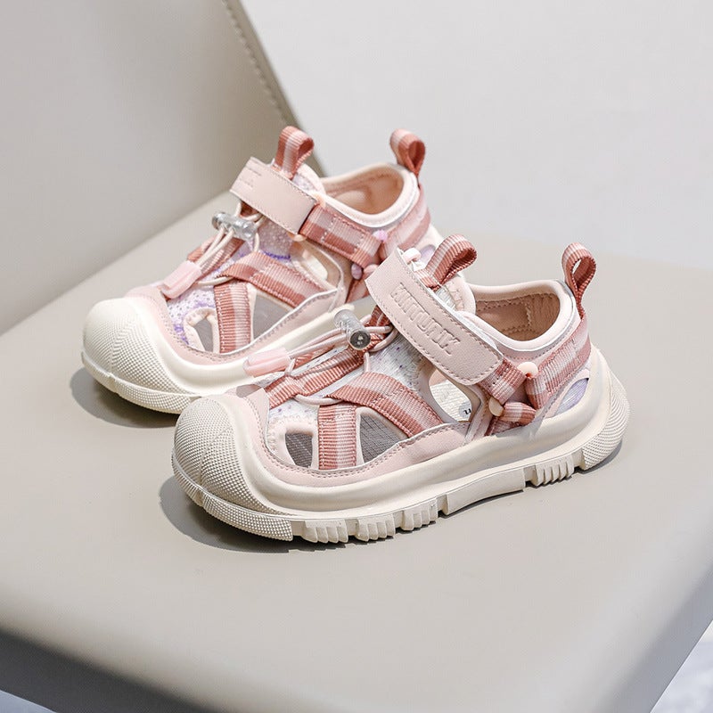 Summer Boys' Sandals, Kidsren'S Beach Shoes, Baotou Anti-Collision Casual Shoes, Girls' Sports Hole Sandals - Image 3