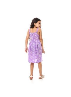 Andora Girls Floral  Sleeveless Dress - Light Purple  - Image 3