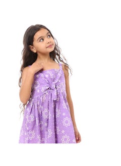 Andora Girls Floral  Sleeveless Dress - Light Purple  - Image 2