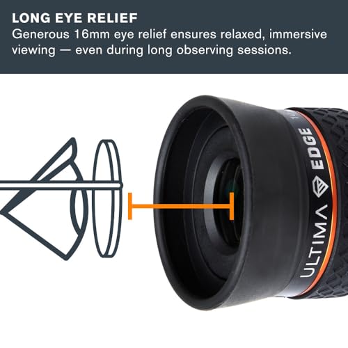 Celestron 93450 Ultima Edge 10mm Parfocal Ultra Flat Field Eyepiece Designed for 1.25" Focusers - Incredibly Crisp Views, Fully Multi-Coated Lens, Moulded Rubber Grip, Black - Image 5