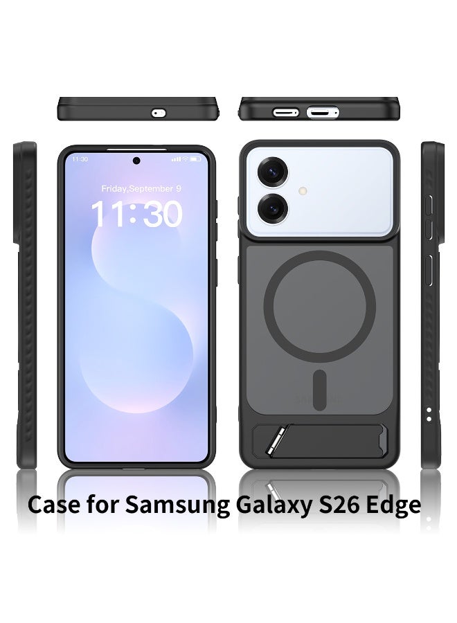 عام غطاء هاتف لجالاكسي إس 26 إيدج 6.7 بوصة، متوافق مع ماج سيف المغناطيسي، حامي شاشة زجاج مقوى، غلاف خلوي واقي مقاوم للصدمات مع حامل لجالاكسي إس 26 إيدج. - Image 2