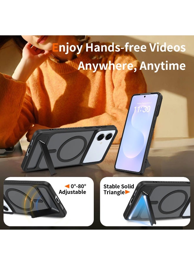 عام غطاء هاتف لجالاكسي إس 26 إيدج 6.7 بوصة، متوافق مع ماج سيف المغناطيسي، حامي شاشة زجاج مقوى، غلاف خلوي واقي مقاوم للصدمات مع حامل لجالاكسي إس 26 إيدج. - Image 5