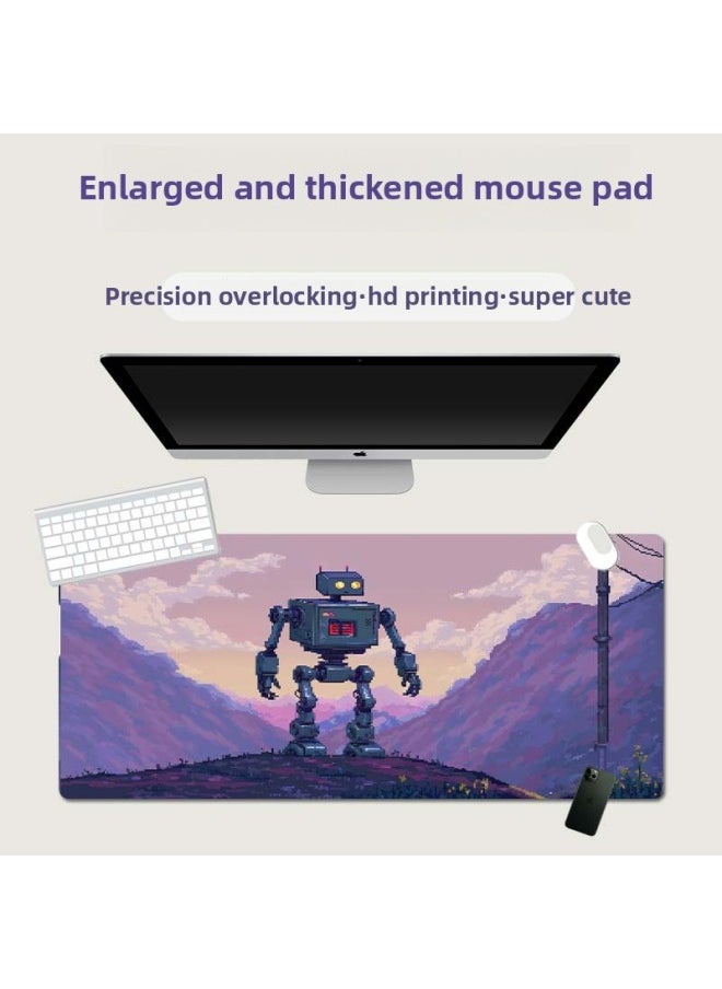 Generic - Mouse Pad Oversized Cartoon Character Keyboard Pad Gorgeous Enlarged Thickened Lock Edge Large Office Desk Pad One Piece-Color:900*400*2mm-Pattern:B31-the Sun Rises From The Clouds On The Mountain - Image 1