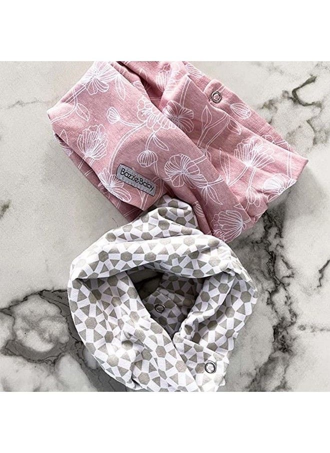 Bazzle Baby - Drool Bibs For Baby Girl And Boy Adjustable Nickelfree Snap Closure Baby Bandana Drool Bib Versatile Infinity Scarf 100% Doublelayer Cotton Toddler Bandana Bib For 336 Months - Image 1