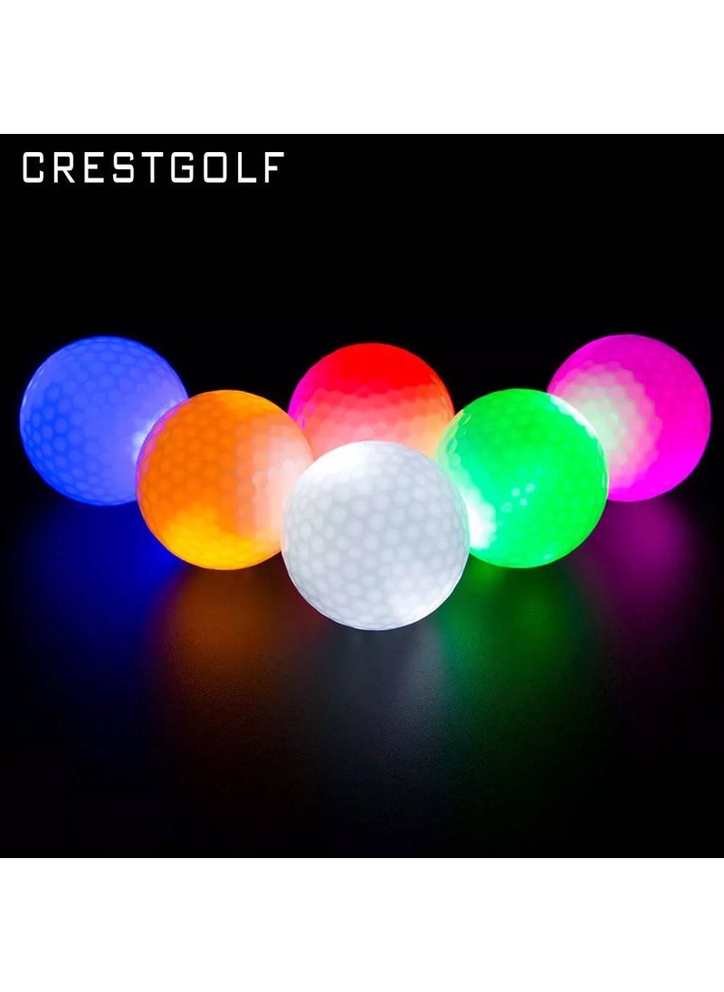 Generic Luminous golf ball LED golf ball luminous ball night club practice ball flashing ball hitting luminous 6 colors optional No logo pink