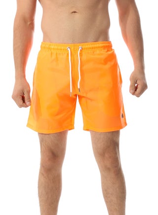 Plain Basic Mid-Rise Swim Shorts