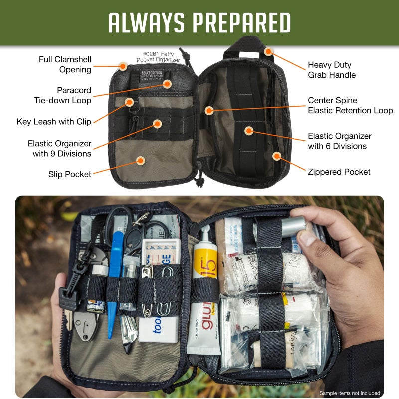 Maxpedition 2012, Maxpedition Fatty Pocket Organizer (Black), Medium - Image 5