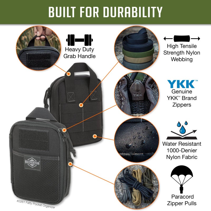 Maxpedition 2012, Maxpedition Fatty Pocket Organizer (Black), Medium - Image 3