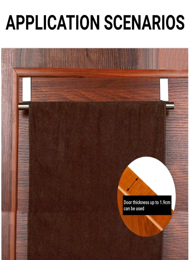 LiebeWH Stainless Steel Over Door Towel Rail Retractable Over Towel Rack(34cm Retractable Single Bar) - Image 4