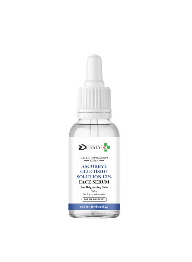 DERMAKR سيروم الوجه DERMA KR أسكوربيل جلوكوزيد، محلول 12%، 15 مل، لتفتيح البشرة، مع صوديوم هيالورونات - Image 1