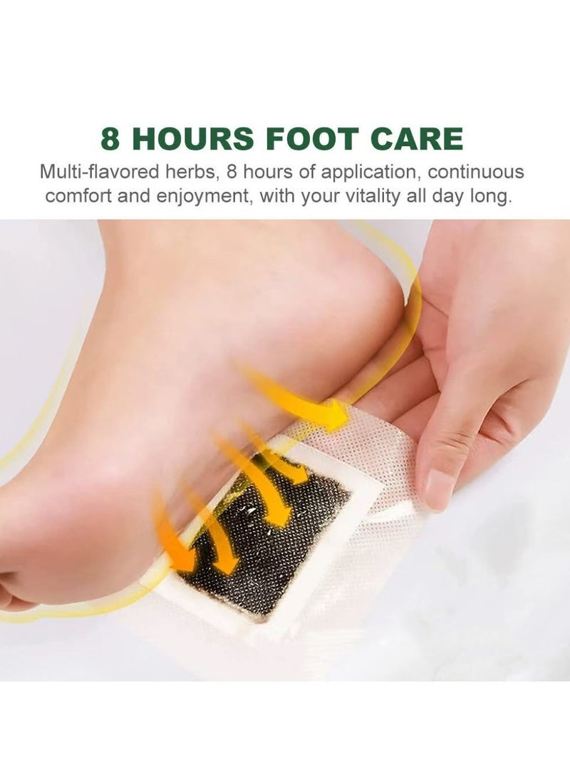 LANEMAY Natural Herbal Foot Patch Mugwort Detox Bamboo Vinegar Foot Care Pad（5PC) - Image 3