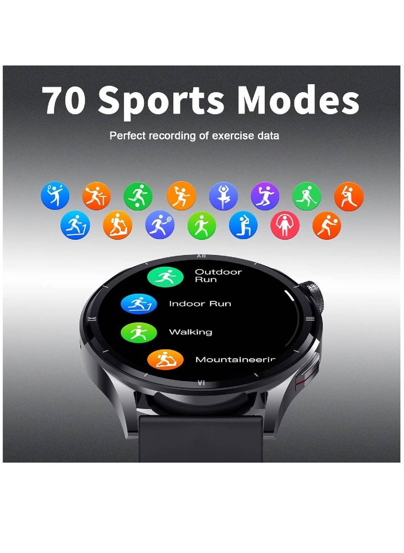 Roxxon - Smart Watch For Men Call Receive/Dial, Full Touch Screen Fitness Tracker With Sleep Monitor Fit Watch For Men For Android And iOS Phones (Black) - Image 1