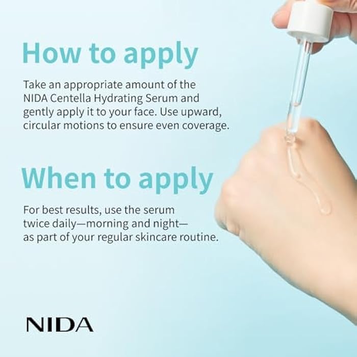 NIDA سيروم نيدا المرطب | سنتيلا أسياتيكا، حمض الهيالورونيك | ترطيب، تهدئة، موازنة البشرة، حماية البشرة | 1.69 أونصة سائلة، 50 مل - Image 5