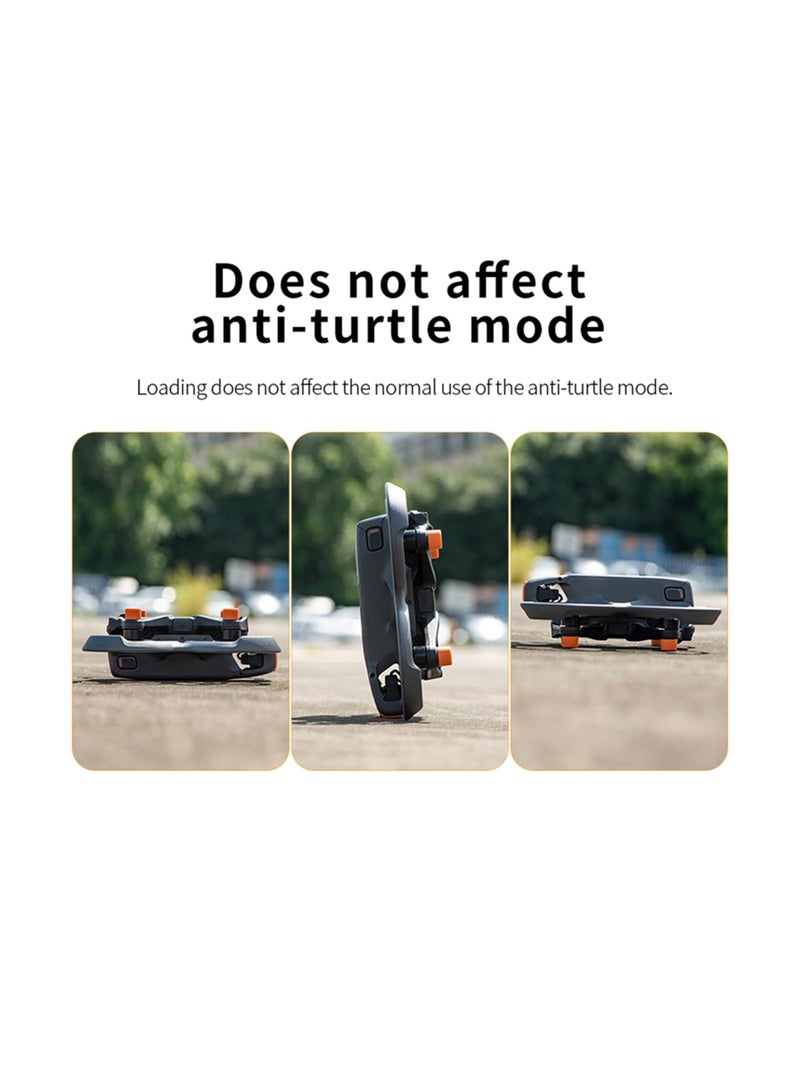 SOLARAE 6pcs Avata 2 Landing Gear Protector Silicone Foot Pads, Protective Cover Extended Landing Leg Kit Compatible for DJI Avata 2 Accessories, Protection Propellers Mountsï¼ˆorangeï¼‰ - Image 5