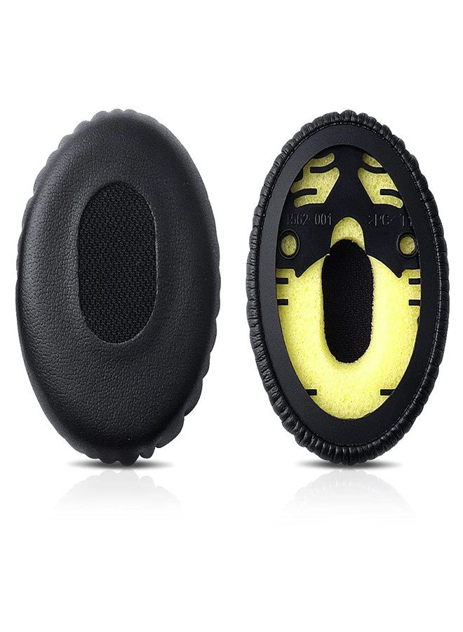 HUYUN Protein Leather Ear Pads Replacement for Bose QuietComfort QC3, On-Ear OE, OE1 Headphones Earpads, Headset Ear Cushion Repair Parts (1 Pair QC3 Earpads) - Image 1