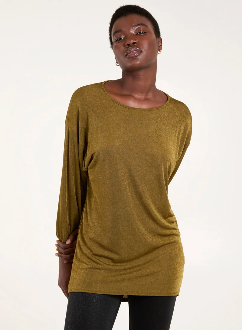 Blue Vanilla Mini Ribbed Hi-Low Tunic