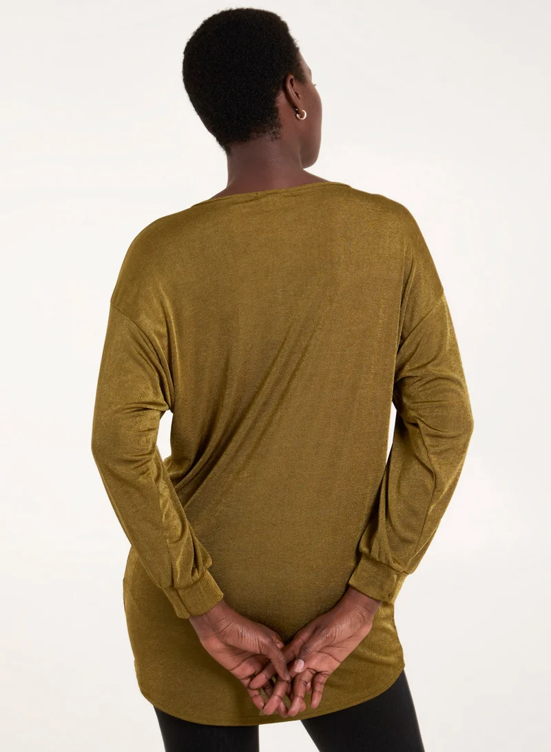 Blue Vanilla Mini Ribbed Hi-Low Tunic