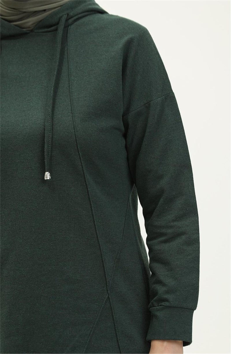 Bwest Hooded O Neck Plain Basic Double Tracksuit Sportswear Set - 3039 - Nefti - Image 4
