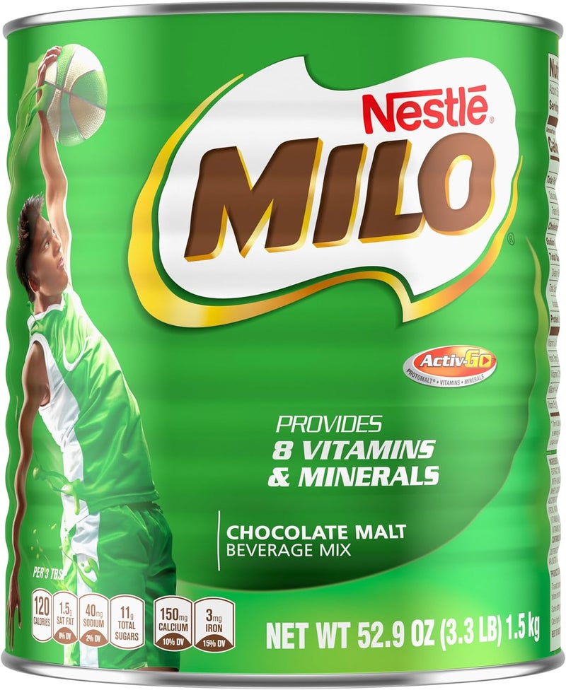 Milo Nestlé Milo Chocolate Malt Beverage Mix, 3.3 lb Can - Image 1
