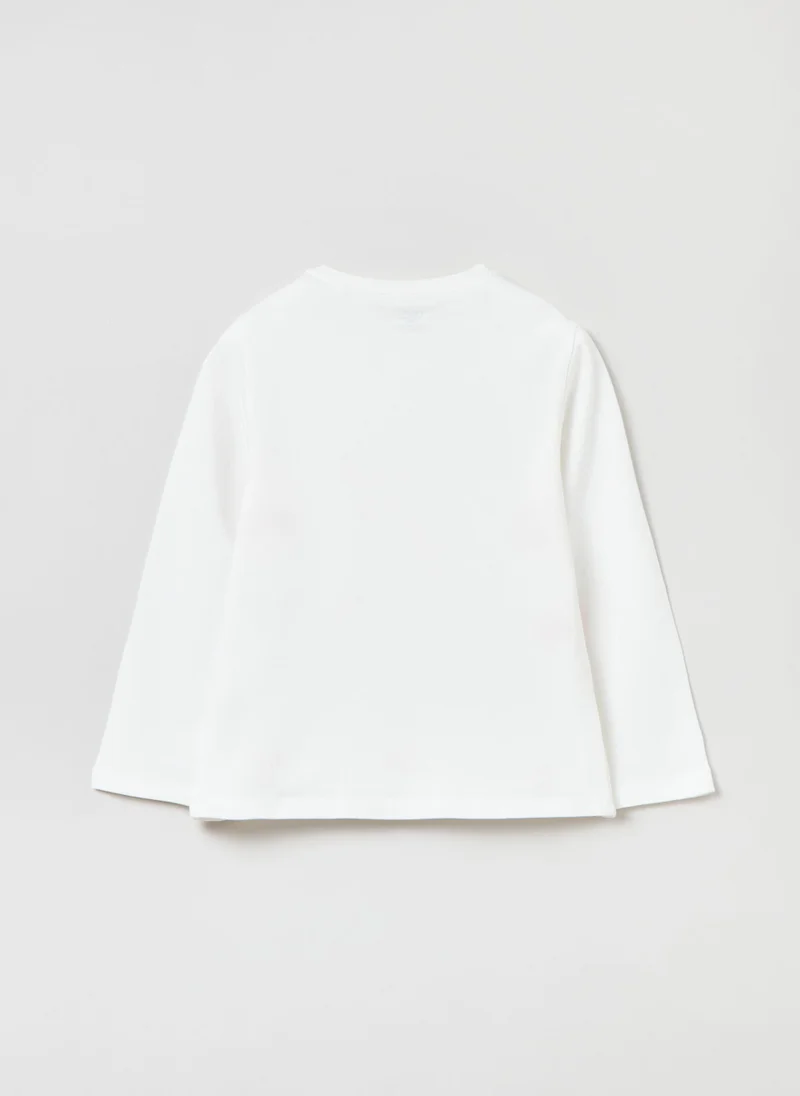 Ovs Ovs T-Shirt With Lettering Print And Long Sleeves