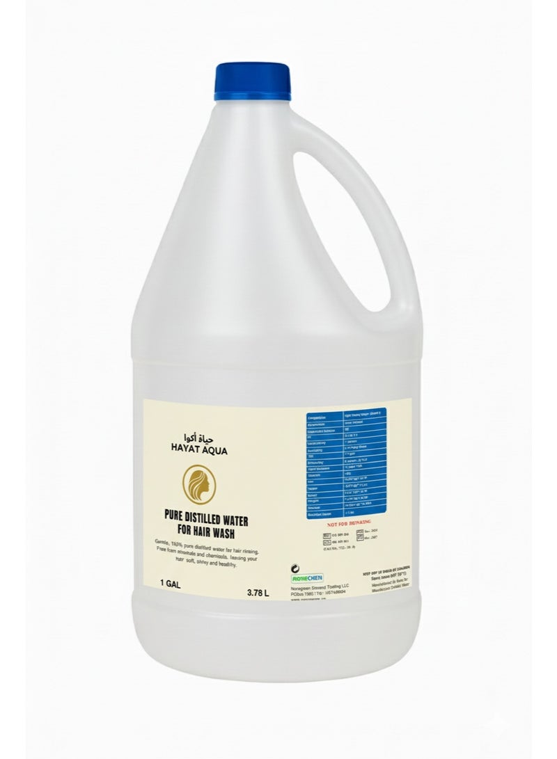 Hayat Aqua - Distilled water for Hair Wash 1 GALLON