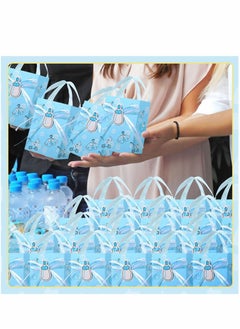 Excefore Party Gift Bags, 24 Pcs Baby Shower Party Decoration Goodie Bags Birthday Party Treat Bags Blue Candy Bags With Handles for Boys Kids Birthday Baby Shower Party Favors Supplies Return Gifts  - Image 5