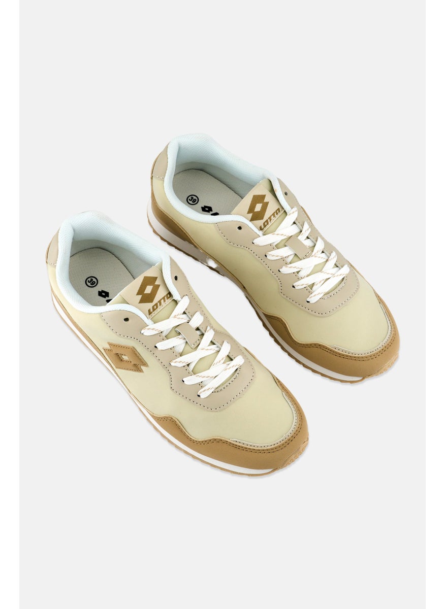 LOTTO Women Lace Up Outdoor Shoes, Beige  - Image 4