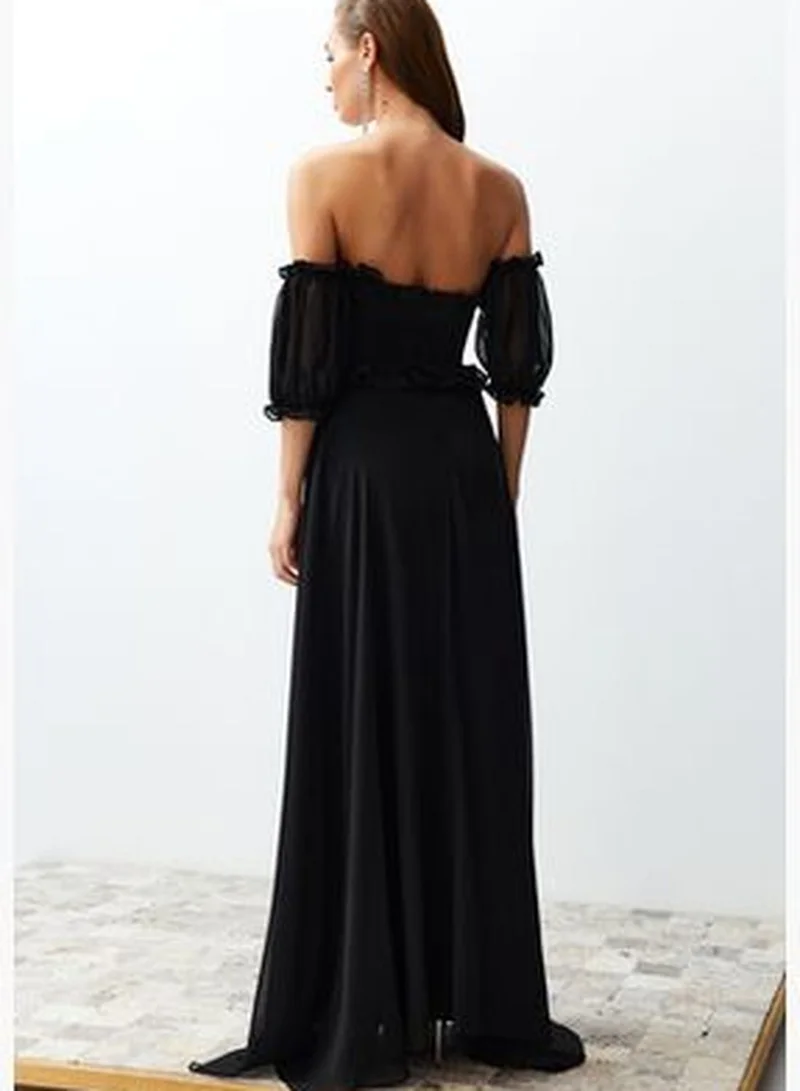 trendyol Off-Shoulder Chiffon Dress