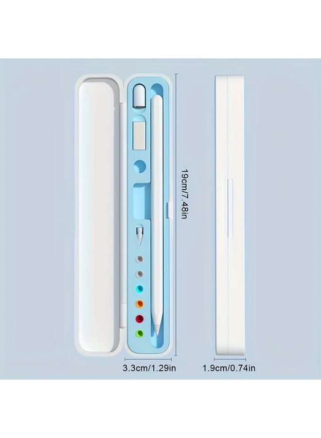 Blue 1pc Apple Pencil 1st 2nd Generation Storage Box Compatible With iPhone iPad Tablet Touch Pen Accessories Anti Fall Pen Case For Capacitive Pen Packaging Empty Box - Image 4