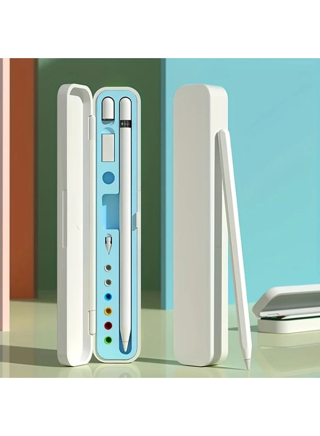 Blue 1pc Apple Pencil 1st 2nd Generation Storage Box Compatible With iPhone iPad Tablet Touch Pen Accessories Anti Fall Pen Case For Capacitive Pen Packaging Empty Box - Image 1