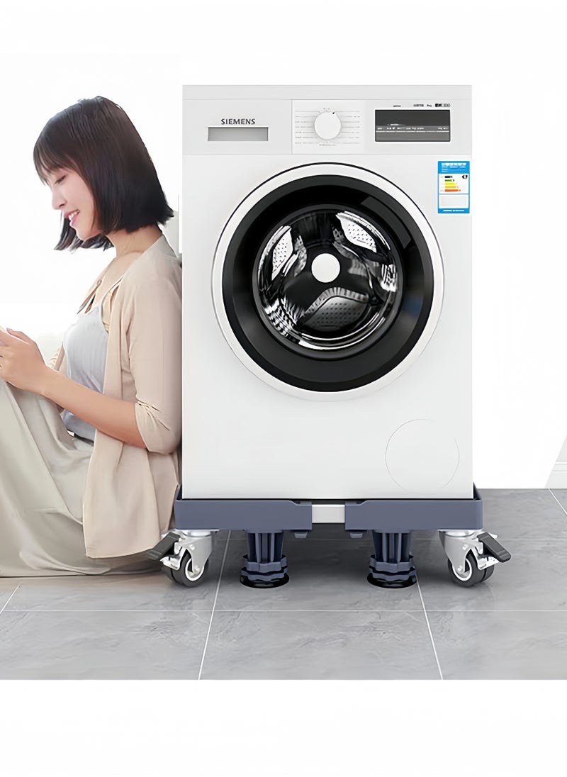Mobile Base, Washing Machine Stand, Fridge Stand Base with 4 Locking Wheels and 8 Strong Feet